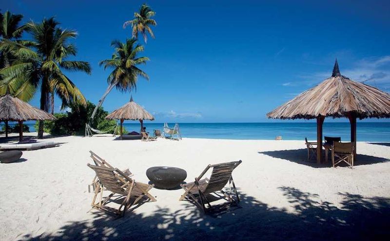 sandy beach panorama in the Indian Ocean