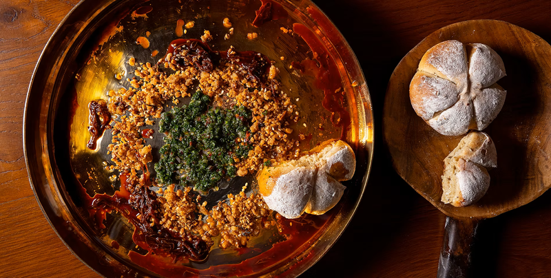Bread with a spice dip