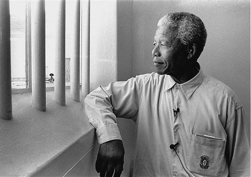 Nelson Mandela on Robben Island
