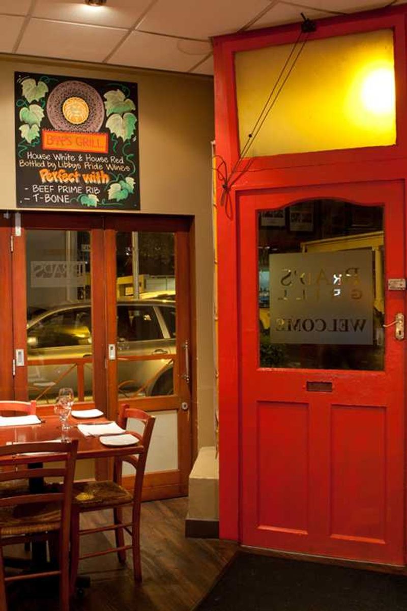 Enjoy steak and great wines here at Brad's Grill
