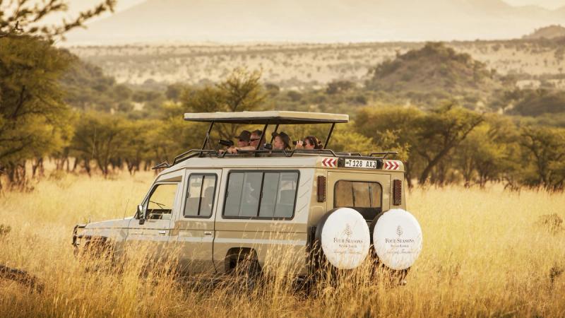 Safari game drive in Serengeti