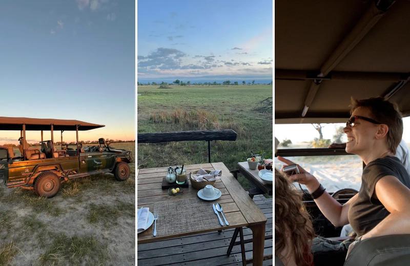 Passeios matinais de safári e um café da manhã na mata enquanto se explora o Delta do Okavango, em Botsuana.