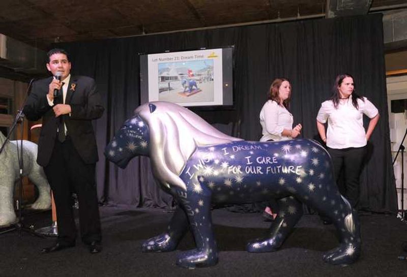 Dream Time on stage for auction - Andrew Brown