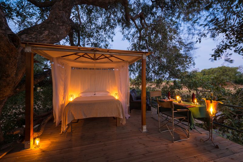 Ruckomechi Camp for a sleep out in Mana Pools