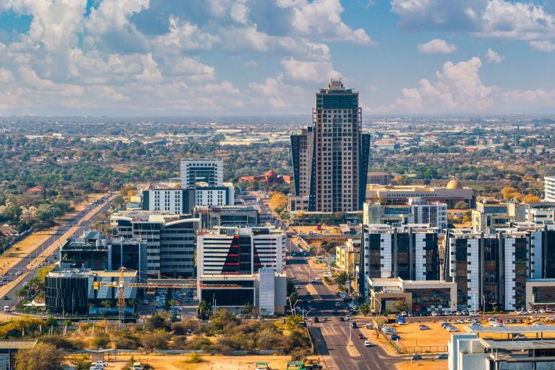 Aerial view of Gaborone city