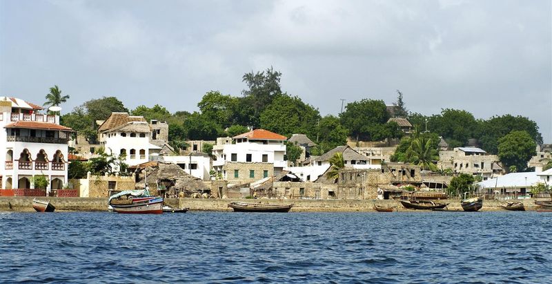 Lamu town on Lmau Island in Kenya