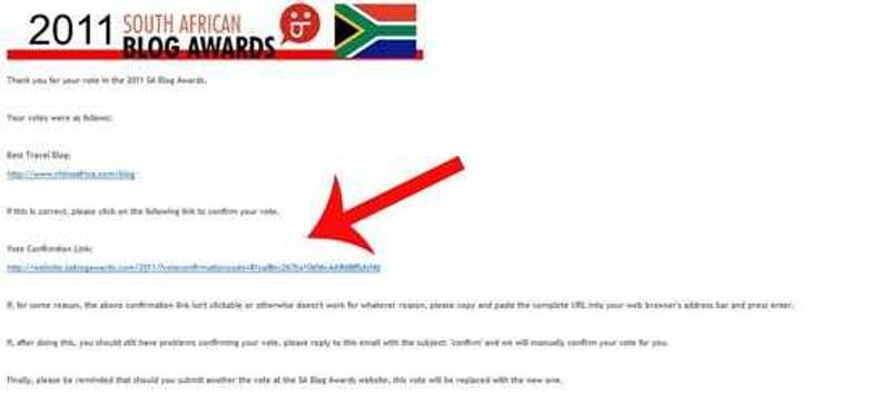 SA Blog Awards Verification