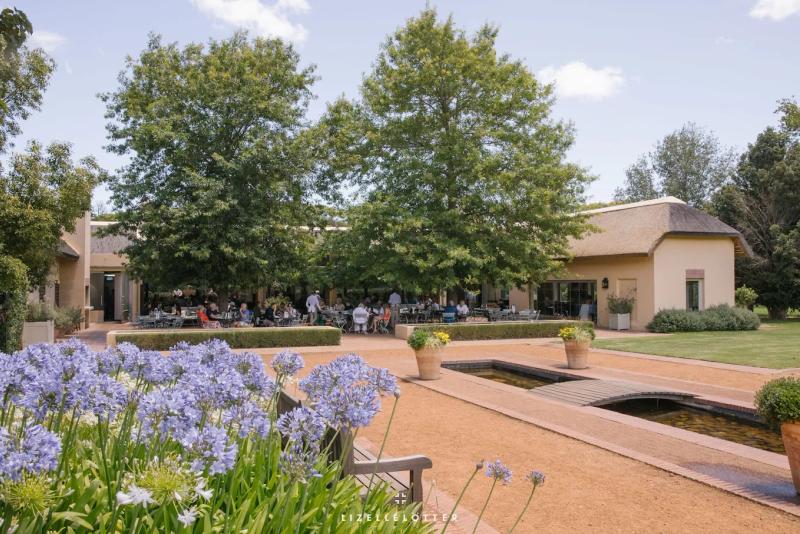 The outdoor seating area at Stables restaurant