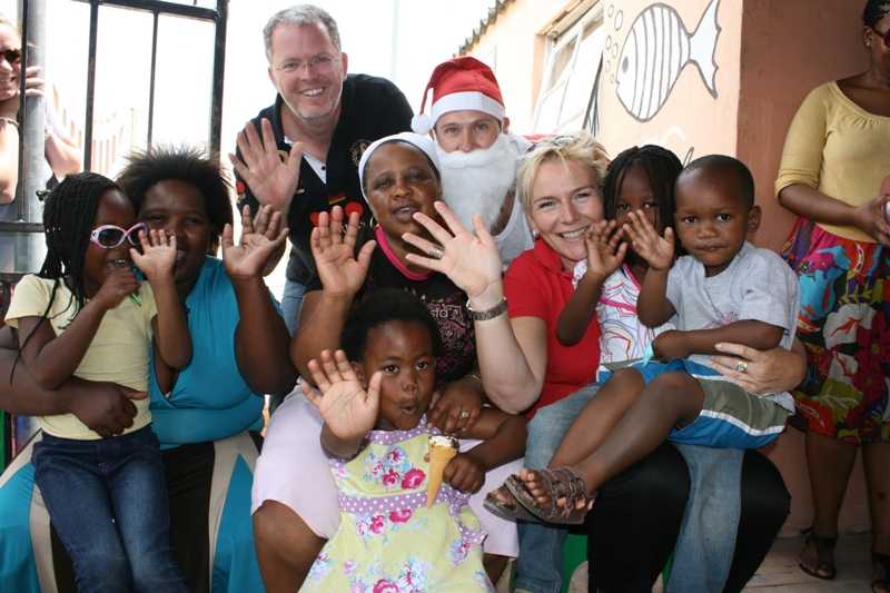 Der Weihnachtsmann im Township