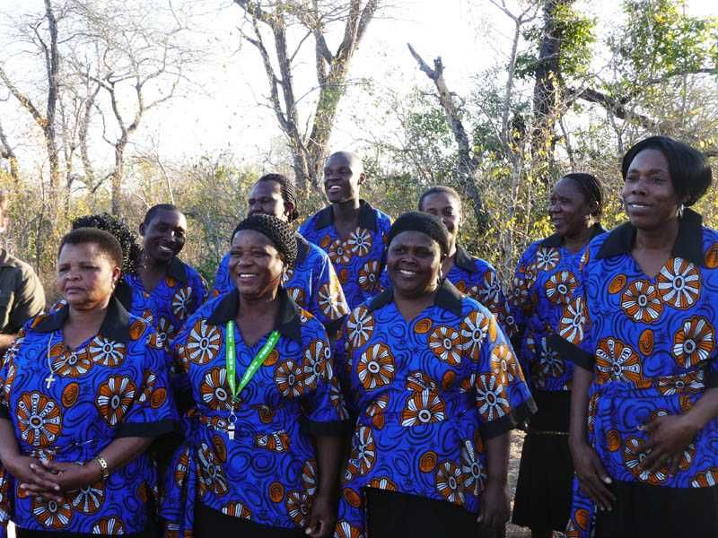 The smiling staff of the Sabi Sand Private Game Reserve