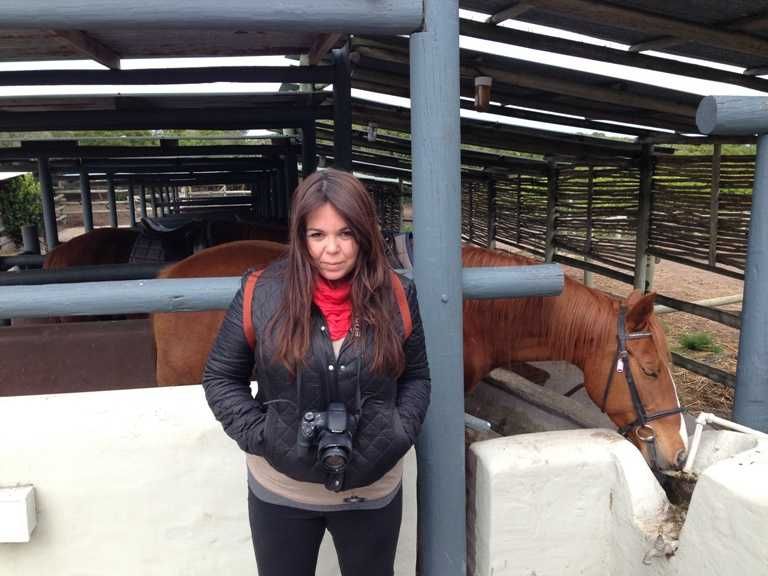 Andreina tried horse riding