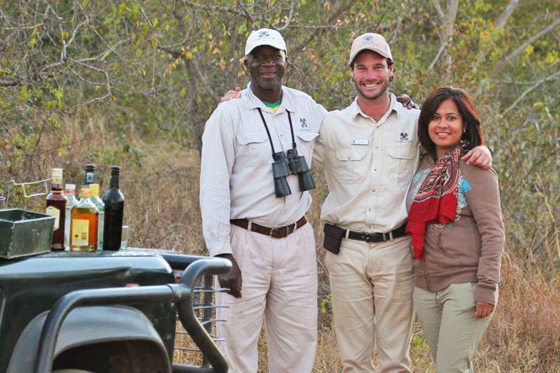 "At a drinks stop during our game drive"