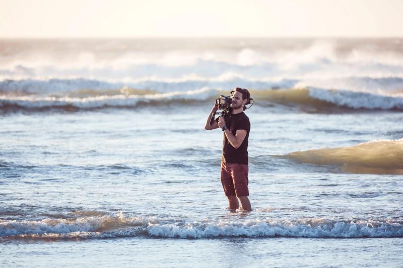 Cameraman in the sea