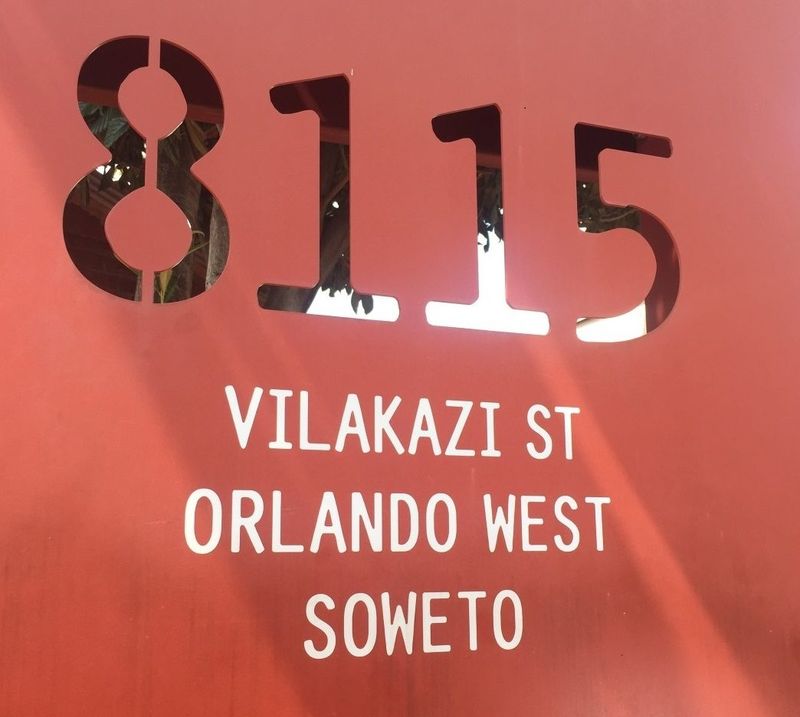 Haustafel Museum Nelson Mandela in Soweto