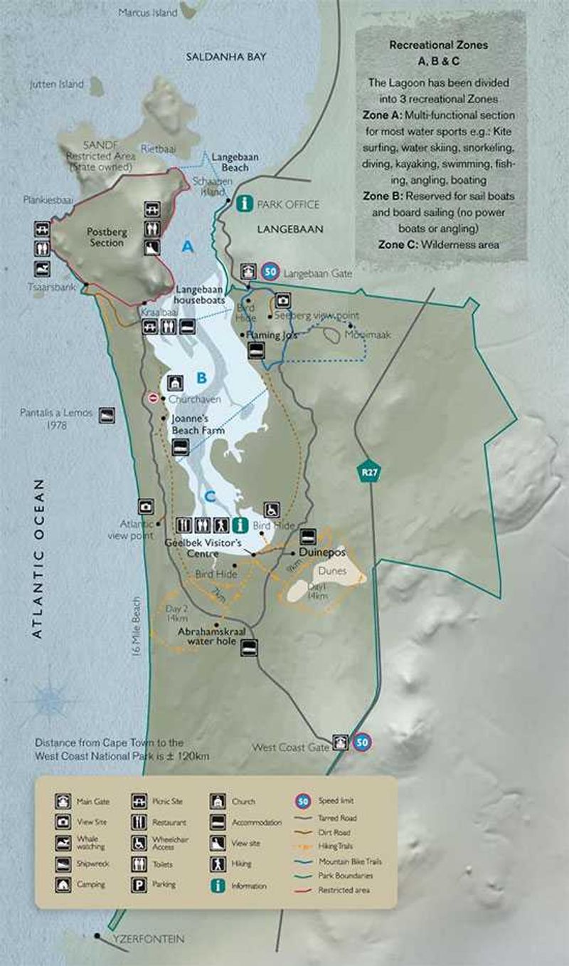 Map of West Coast National Park