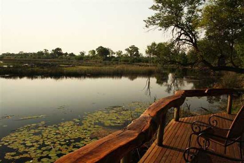 Enjoy great views from the deck at Savuti Camp