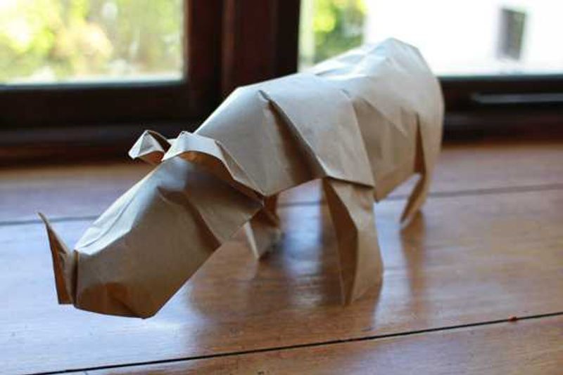 Must have taken a long time to fold this rhino!