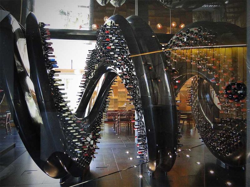 industrial designer, Brian Steinhobel says, ‘The shape was informed by the free form curves and organic growth of vines. The human scale of the wine rack enables you to engage with it, by walking through it and enjoying the sense of being inside a vineyard, with the vines arching over above your head. I like to think of this as an experiential, functional piece of art – beautiful to look at, understandable, timeless and inspiring, each curve holding something of value – a bottle of wine.’ 