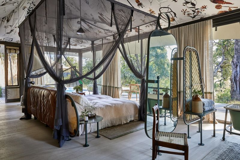 Interior of one of the luxury tented suites