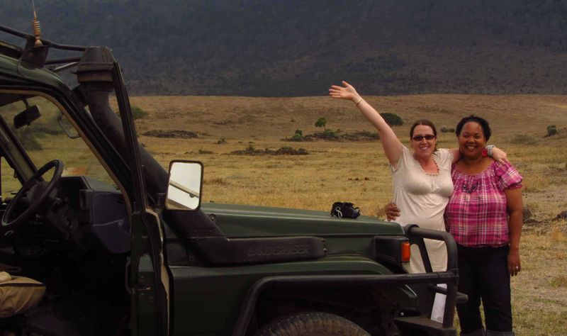 Helen and Dee at the Serengeti National Park
