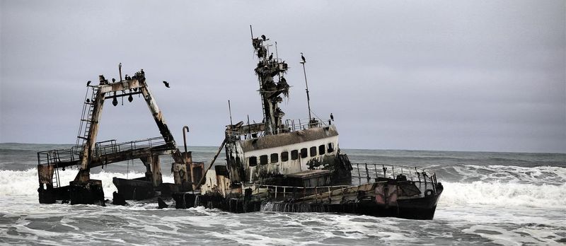 Shipwreck on the Skeleton Coast of Namibia
