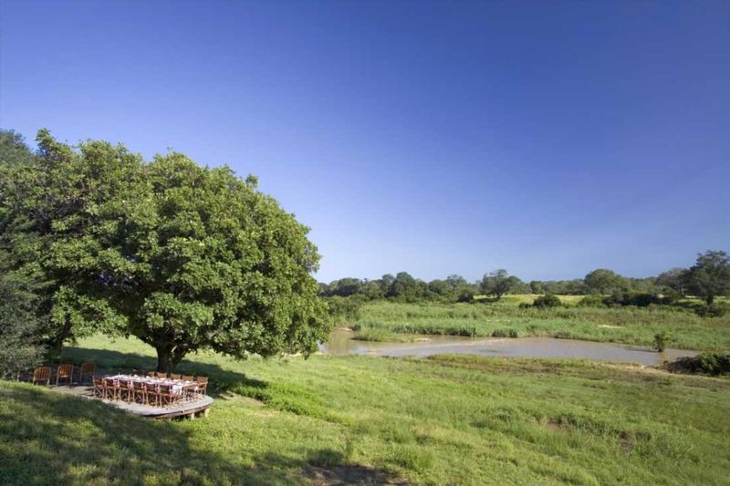Lunch on the deck at Exeter River Lodge - andbeyond.com