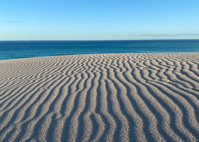 Weiße Dünen im De Hoop Nature Reserve in Südafrika