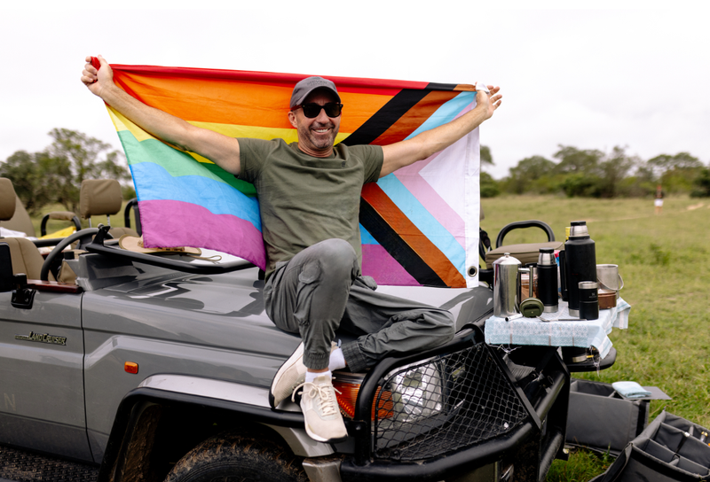David Ryan, Founder of Rhino Africa, in the Sabi Sand Game Reserve with Silvan Safari