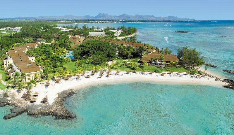 Das Canonnier Beachcomber von oben - eine der schönsten Unterkünfte auf Mauritius für Familien