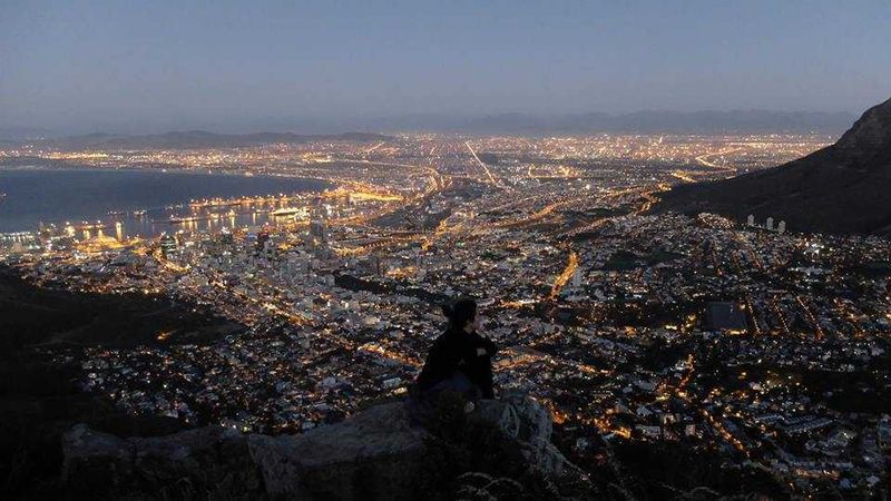 View of Cape Town at night