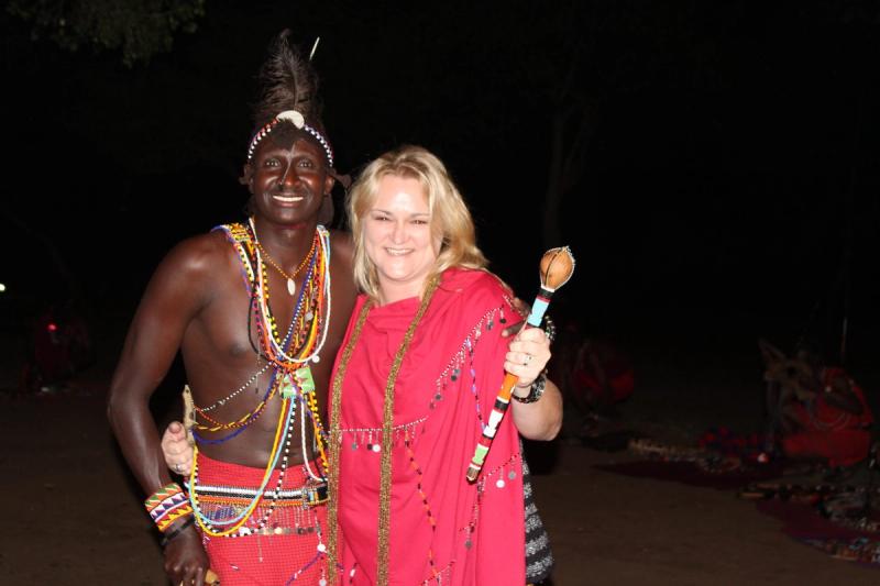 Jeanne Crous on safari