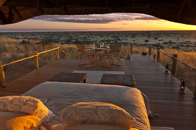 Tswalu sleepout deck in the Kalahari, South Africa