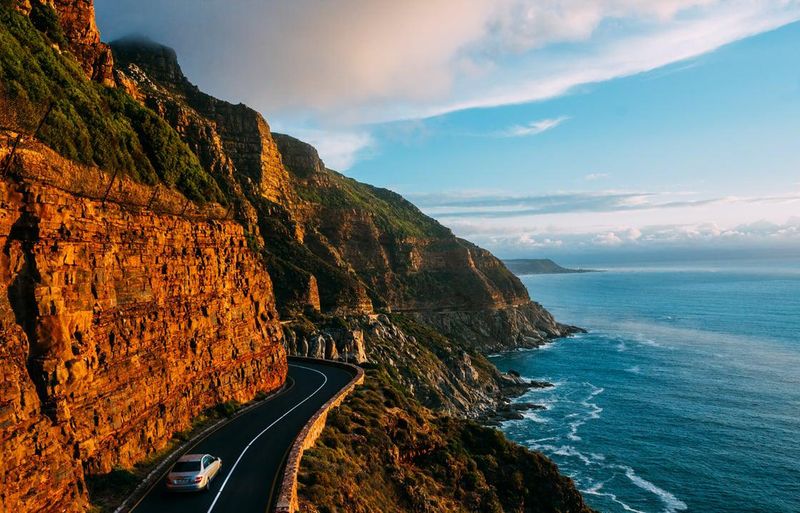 A scenic drive along Chapmans Peak Drive