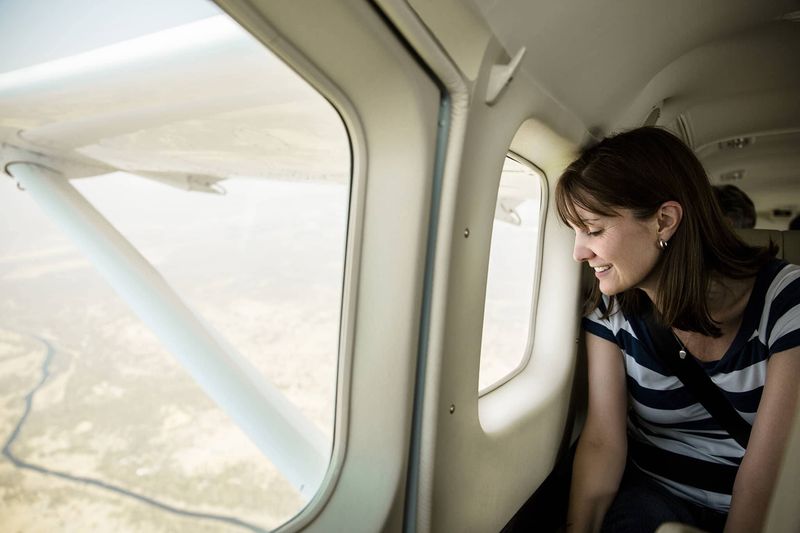 woman airplane Botswana