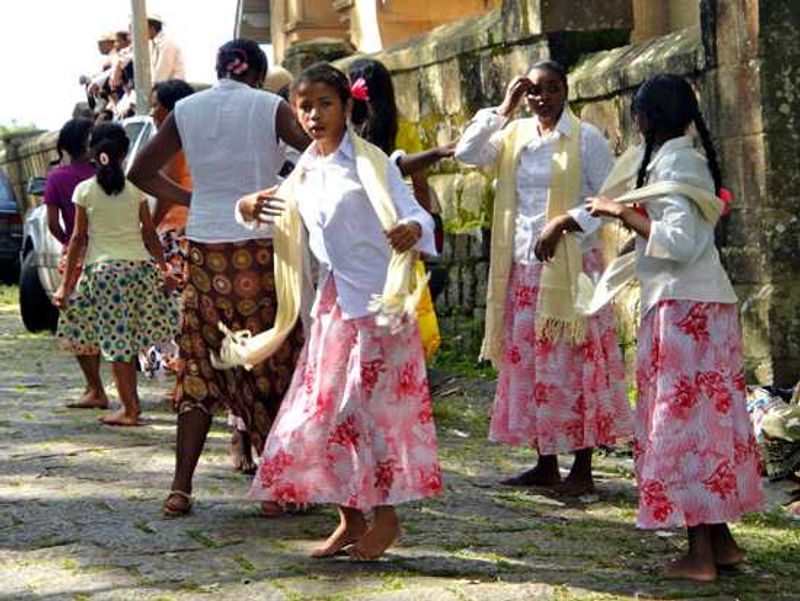 Colourful traditional dress