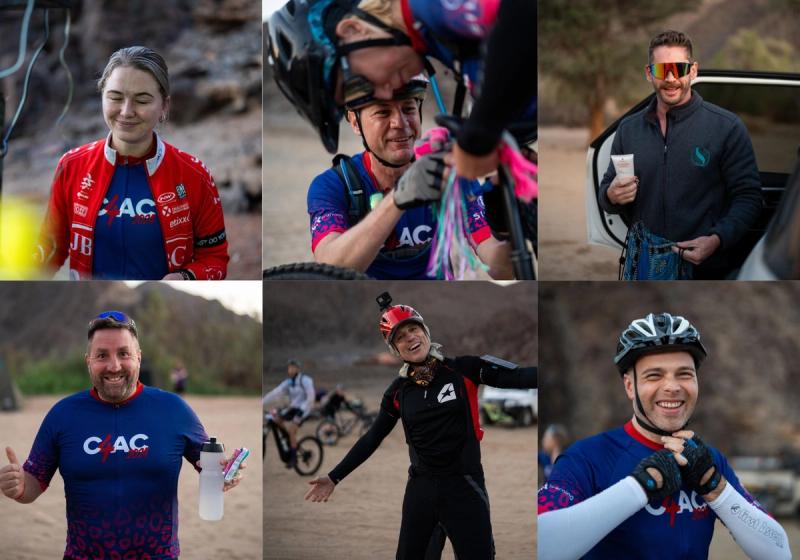 C4AC riders getting ready in the morning