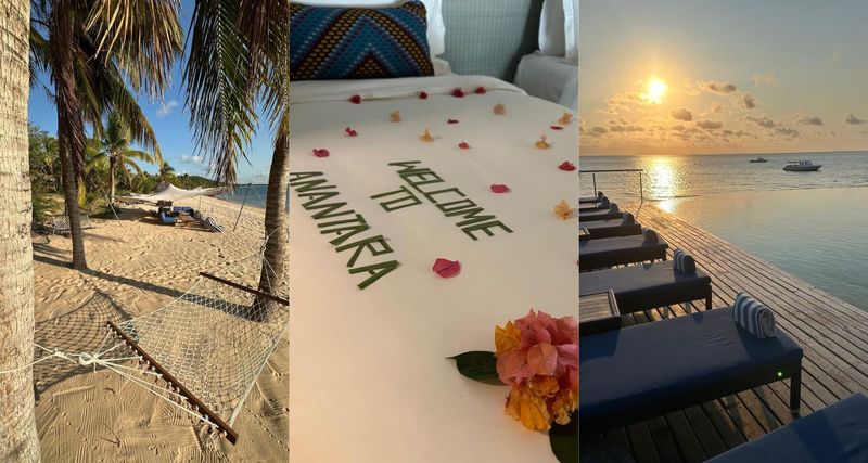 Photo collage of Sam's stay at Anantara