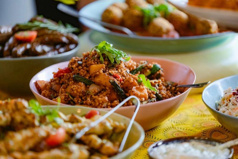 A variety of dishes featuring classic South African flavours