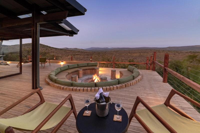 View from Rhino Ridge Safari Lodge - best lodges for couples in South Africa
