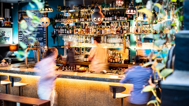 The Dark Horse rooftop bar interior