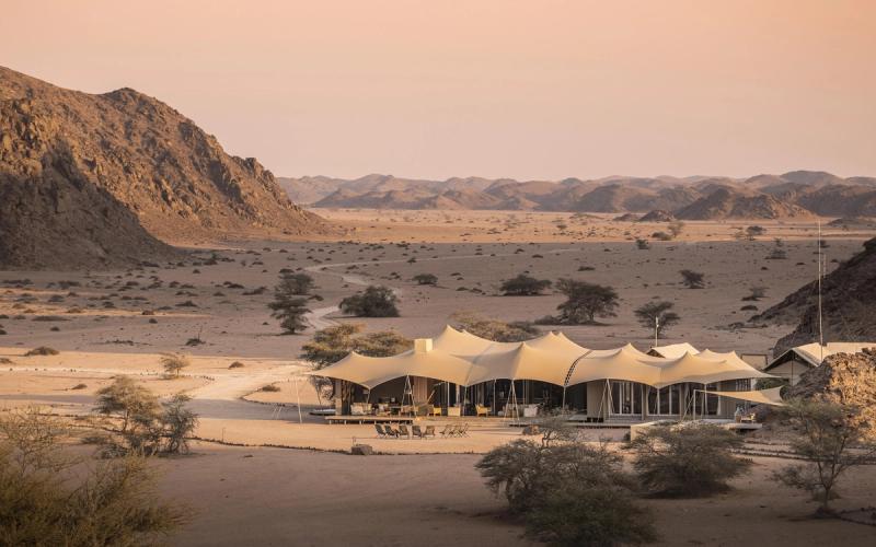 One of the best luxury lodges in Namibia sits along Skeleton Coast