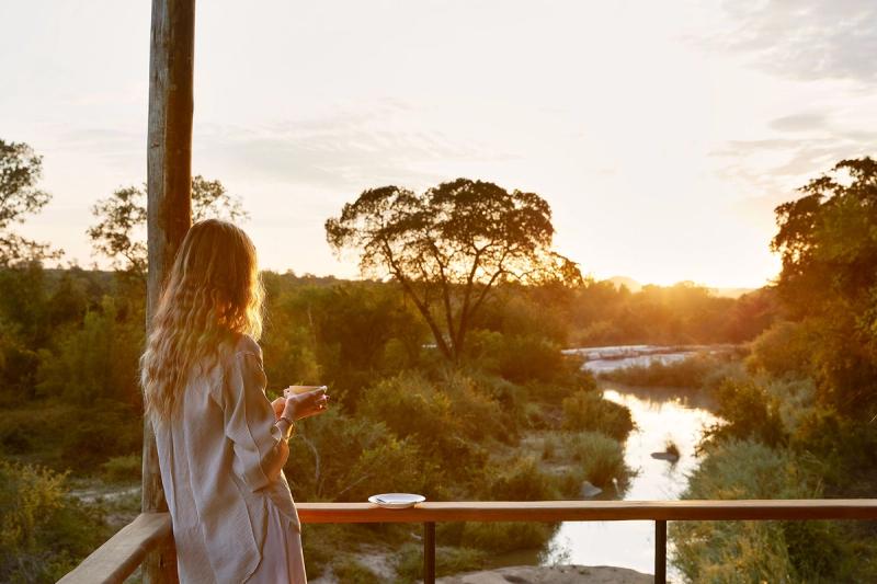 View of the Sand River from the Founders Camp elevated deck