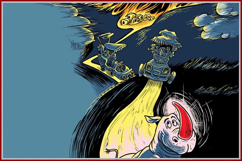 Rodney became an unlikely hero, guiding animals and humans alike to safety