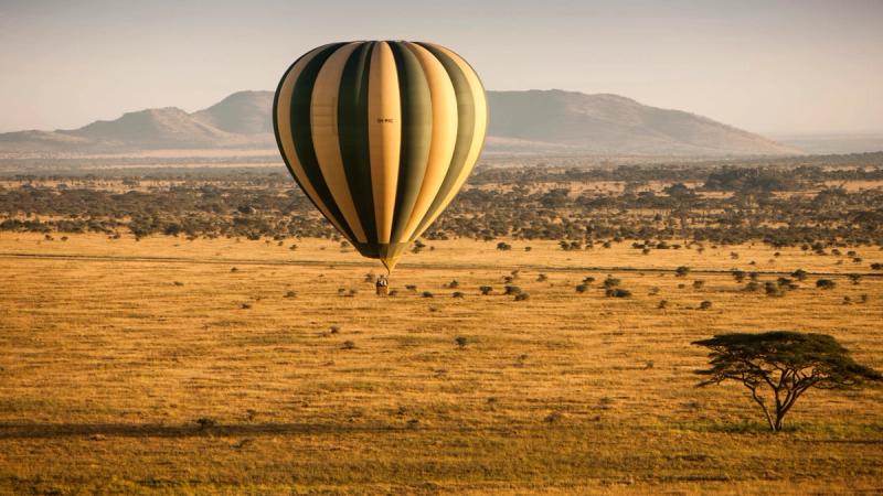 Hot air balloon safari in Serengeti