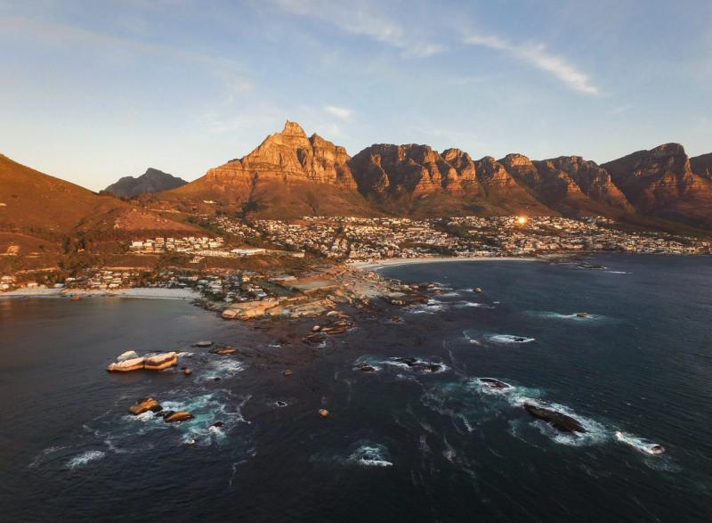 The Twelve Apostles rising above Cape Town’s coastline
