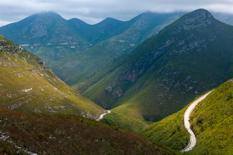Las montañas Outeniqua en un viaje por la Ruta Jardín