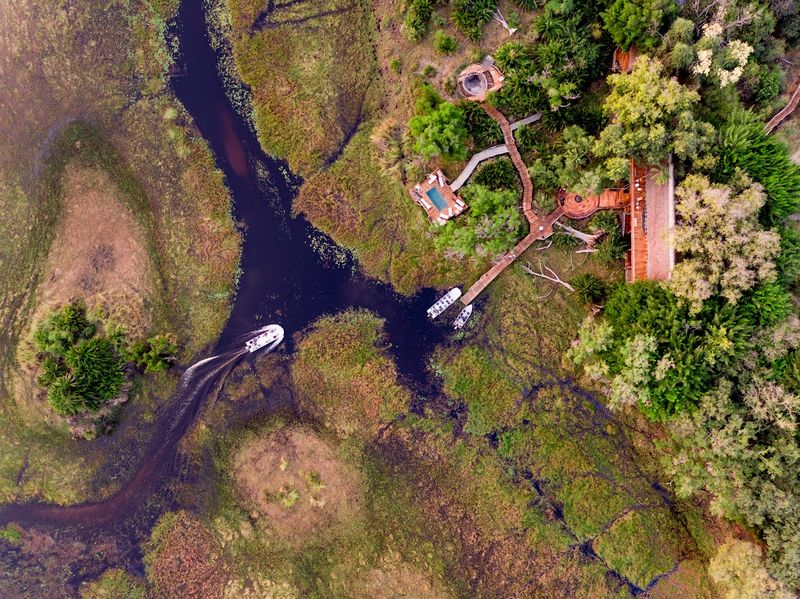 The Okavango Delta from aerial perspective