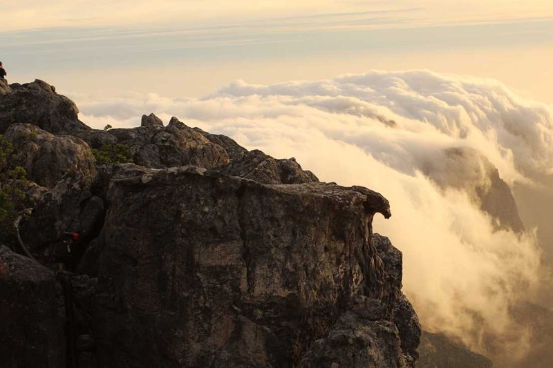 Sunset over Table Mountain in Cape Town