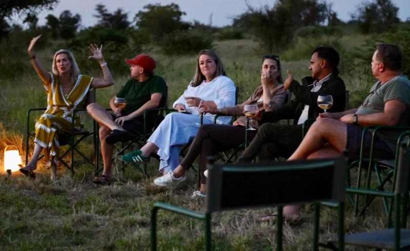 Rhino Africa Travel Experts drinking sundowners