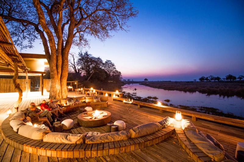 Safaris de luxe au Botswana à King's Pool dans le Delta de l'Okavango